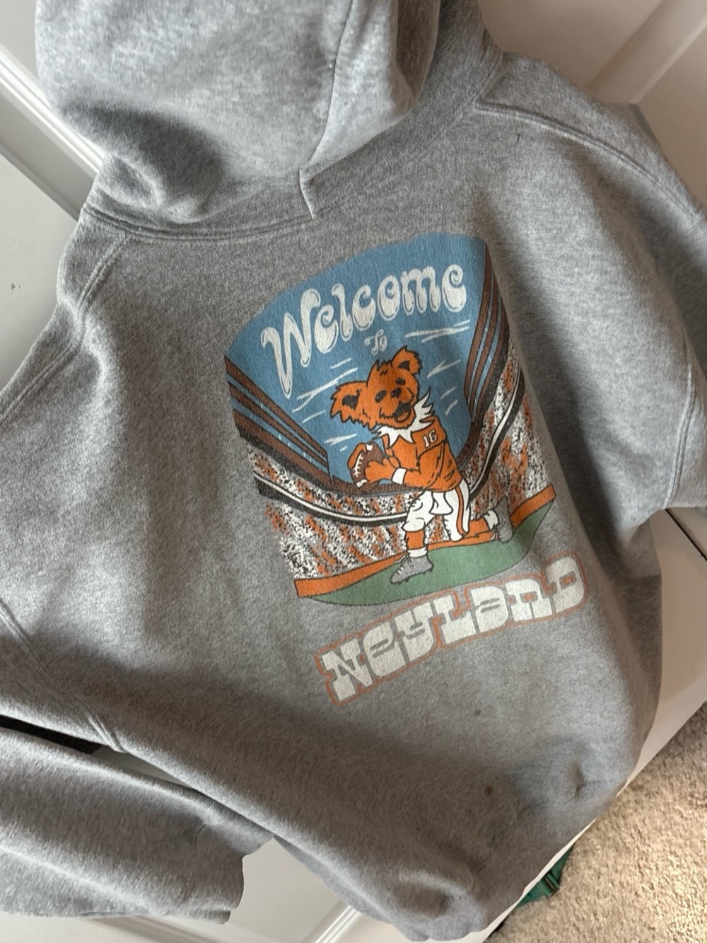 Welcome to Neverland Graphic Hoodie - Gray